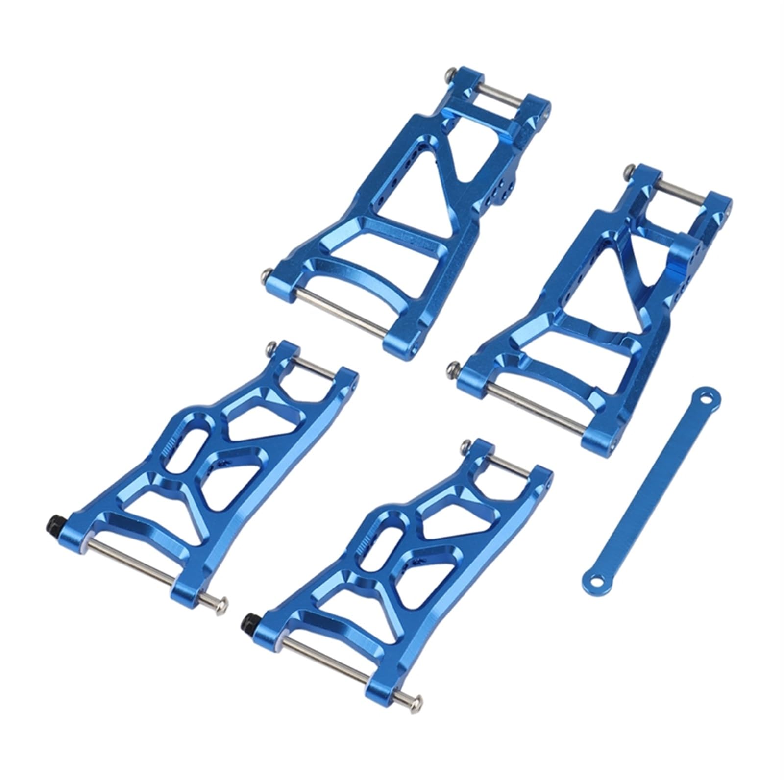 Metalowe przednie i tylne wahacze zestaw drążków kierowniczych 1/10, dla Traxxas, 2WD Slash 2555 3631 2532 Łącznik wahacza zawieszenia samochodu RC(Blue)