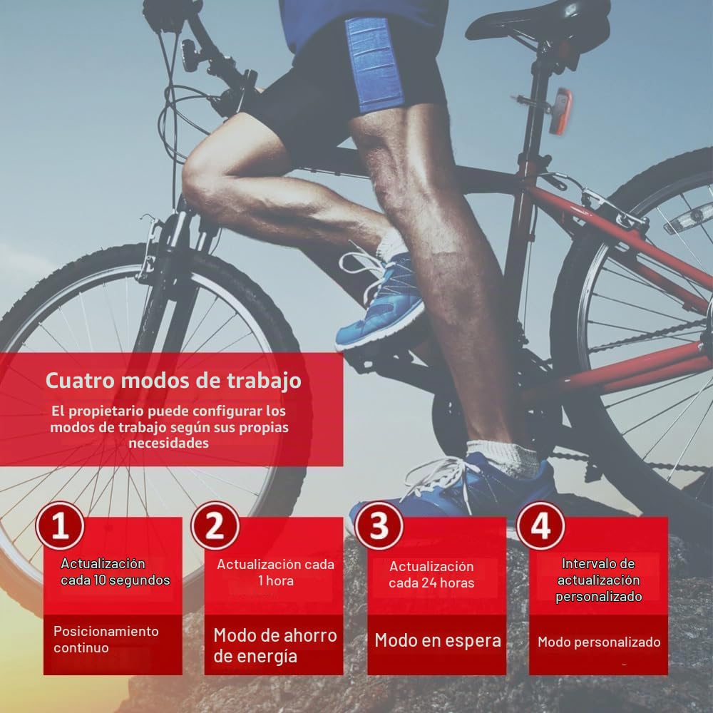 Winnes Bicycle Motorcycle 4G Cobertura Global GPS Tracker Dispositivo de Seguimiento de ubicación en Tiempo Real, aplicación/Web, Alerta de SOS, Alerta móvil, Puerto Tipo C