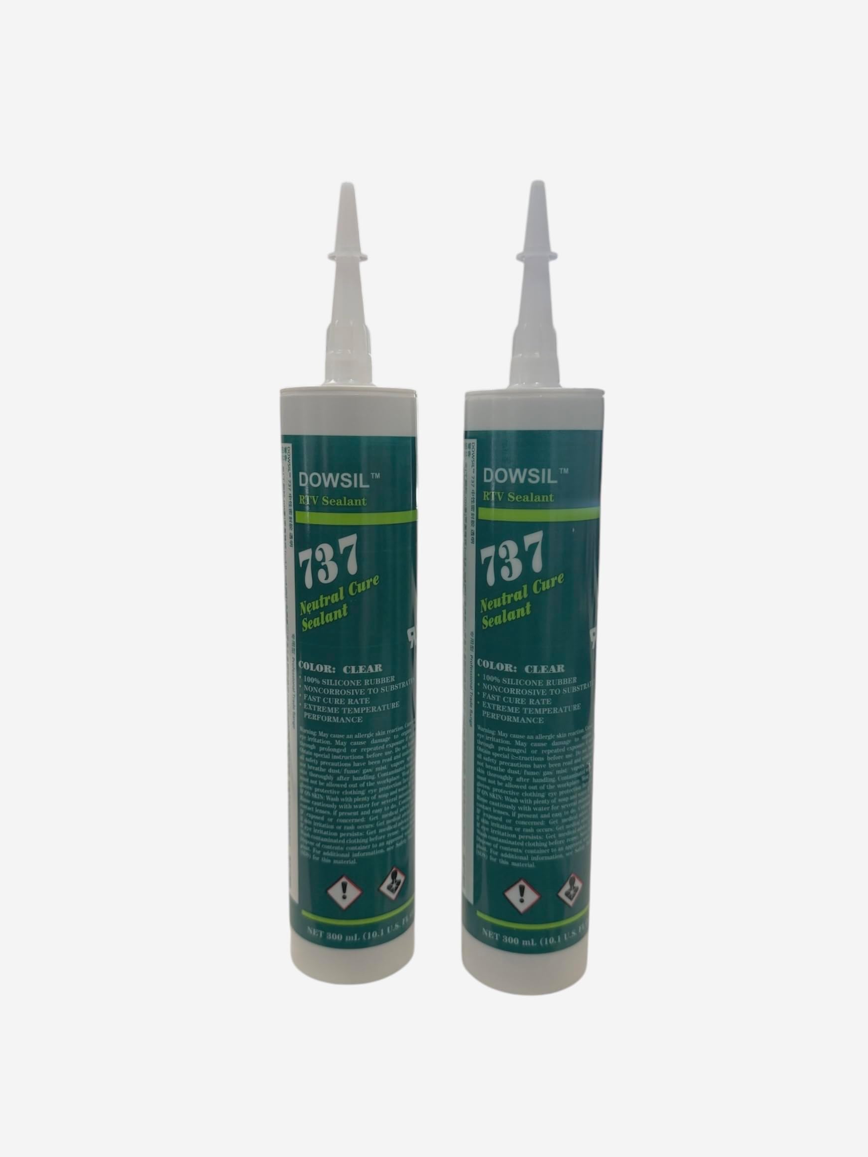 737 Neutral Cure Sealant Silicone Clear 300 mL (2-Pack)