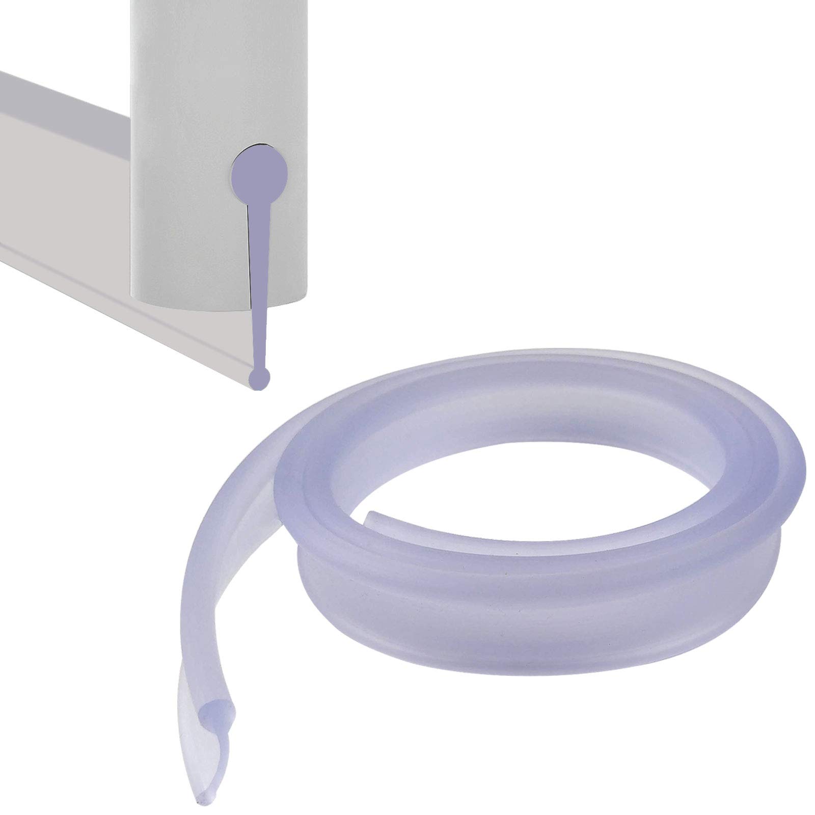 Ecospa Clear Shower Screen Seal Strip For Folding Enclosure Doors • 1 Metre Length