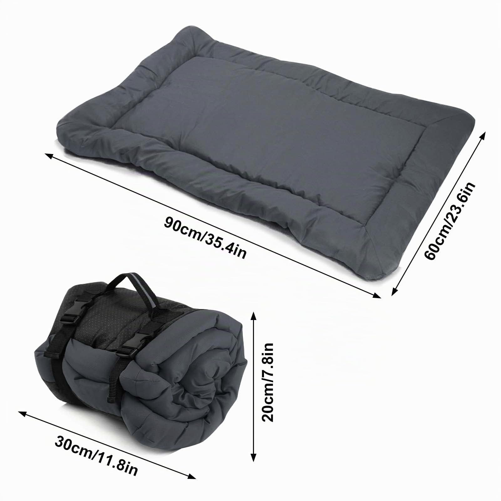 Tappetino per Cani Pieghevole, Impermeabile Letto per Cani Cuscino per Gatti Portatile Coperta per Animali Domestici Materasso Multifunzione per Viaggi, Campeggio, Escursionismo, 90x60 cm (Grigio)