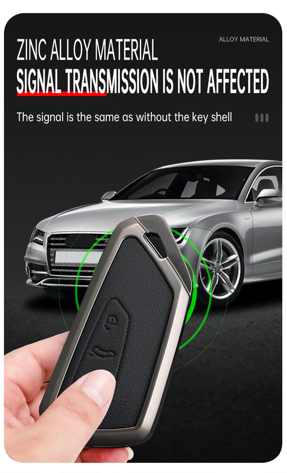 ontto Etui na kluczyki samochodowe, pasuje do VW Golf 8 R, ID4, ID5, ID.7, Seat Leon, FR, MK4, Cupra, Formentor, do Skoda Octavia A8 MK8, ze stopu cynku, skóra, etui ochronne, osłona na klucze,