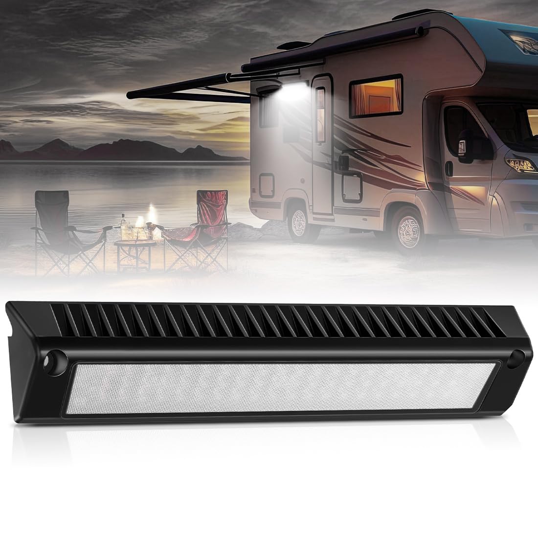 Luci a LED 12V, Luci per tende da sole 13" esterne per camper, roulotte, veicoli ricreazionali, camper, furgoni e barche