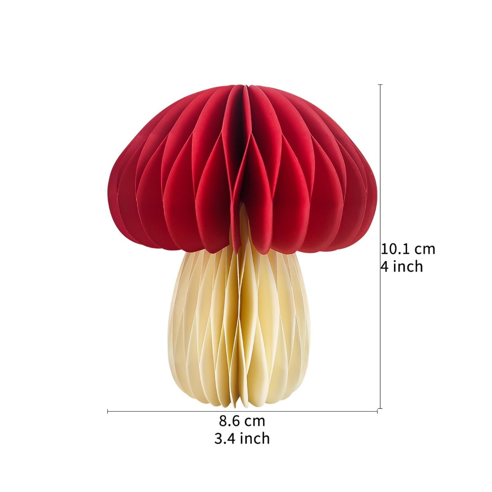 Laternen, Pilzförmige Wabenpapier-Weihnachtsdekorationen for den Garten, 8 Stück, Festdekoration(6.6cm)