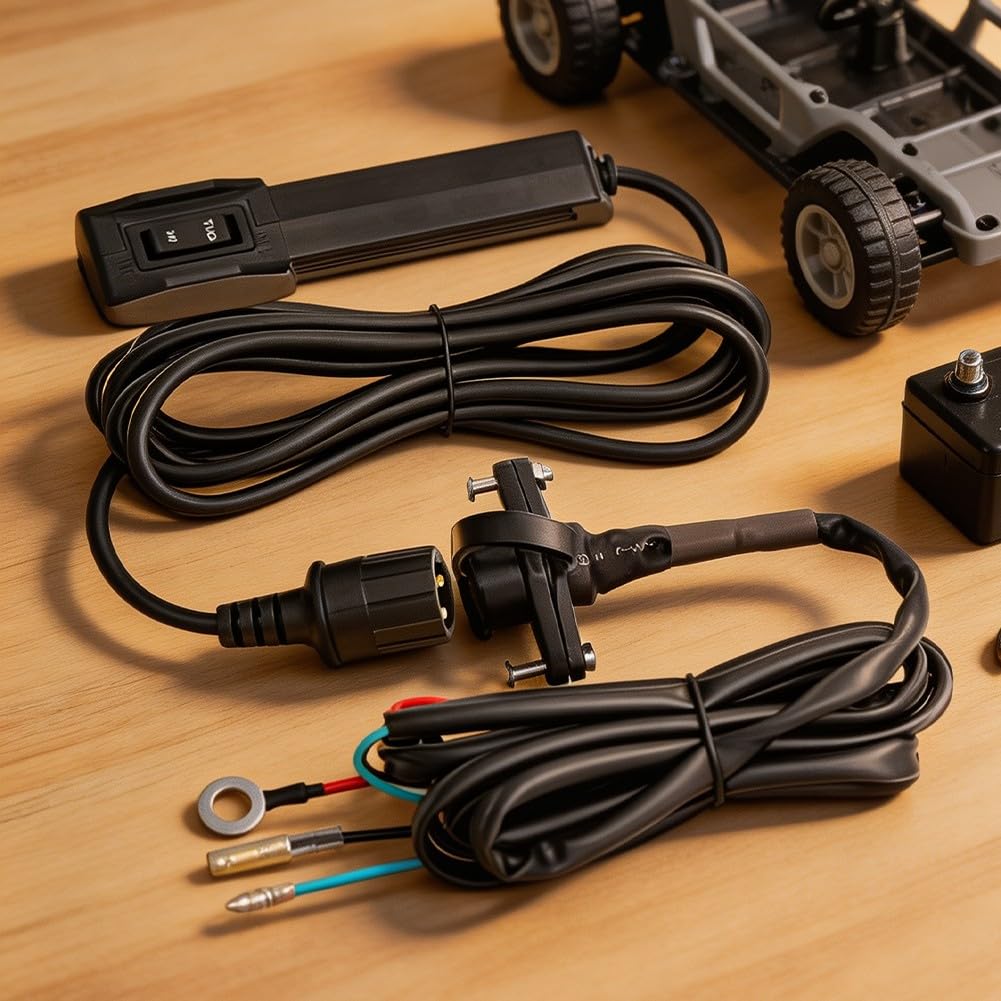 Kit di interruttore manuale cablato per verricello elettrico da 12 V, telecomando manuale da 16 A con manopola per ATV, UTV, fuoristrada, impugnatura ergonomica per sollevamento e