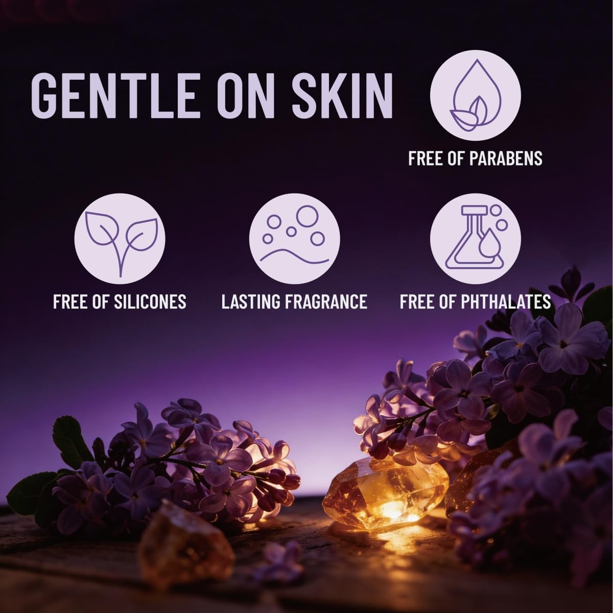 Lilac Amber Body Mist for Women | Long-Lasting Fresh Scent, Paraben & Phthalate Free, Gentle Daily Fragrance Spray 3.38 fl oz (100ml) — view 6