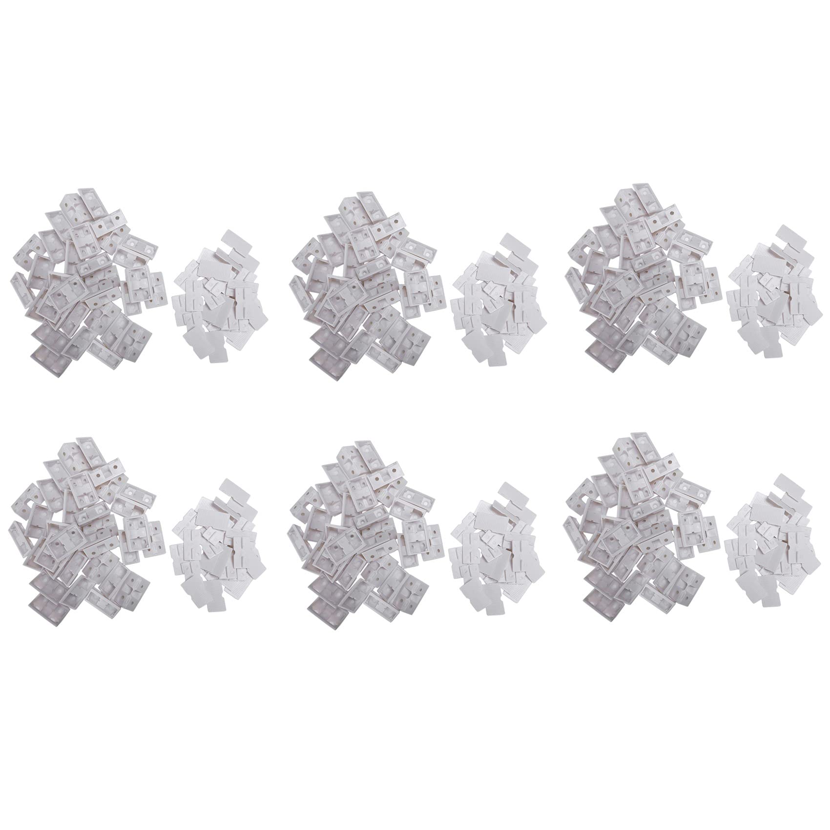 Jnchdghwa White 180Pcs Shelf Cabinet 90 Degree Plastic Corner Braces Angle Brackets