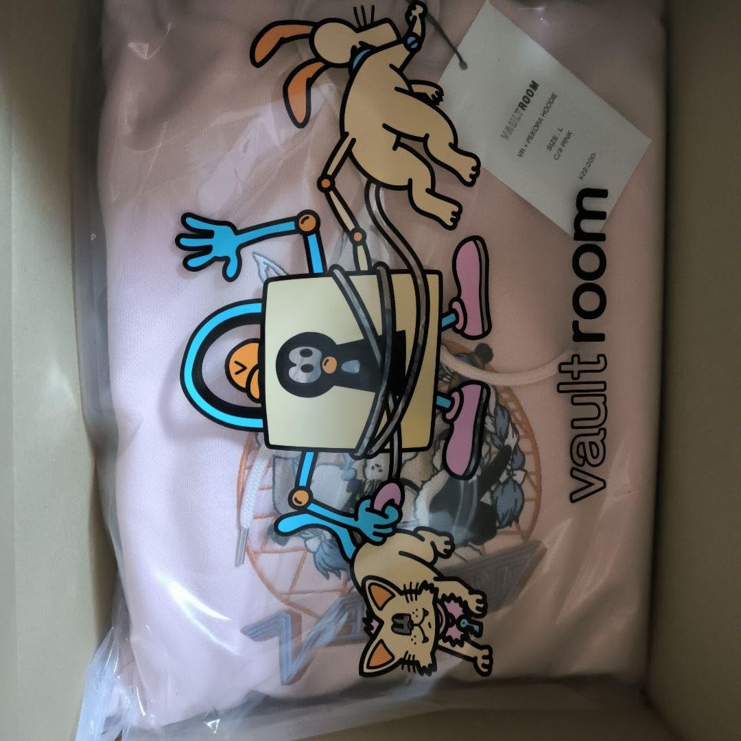 VR × PEKORA HOODIE / PINK 兎田ぺこら パーカー｜トップス