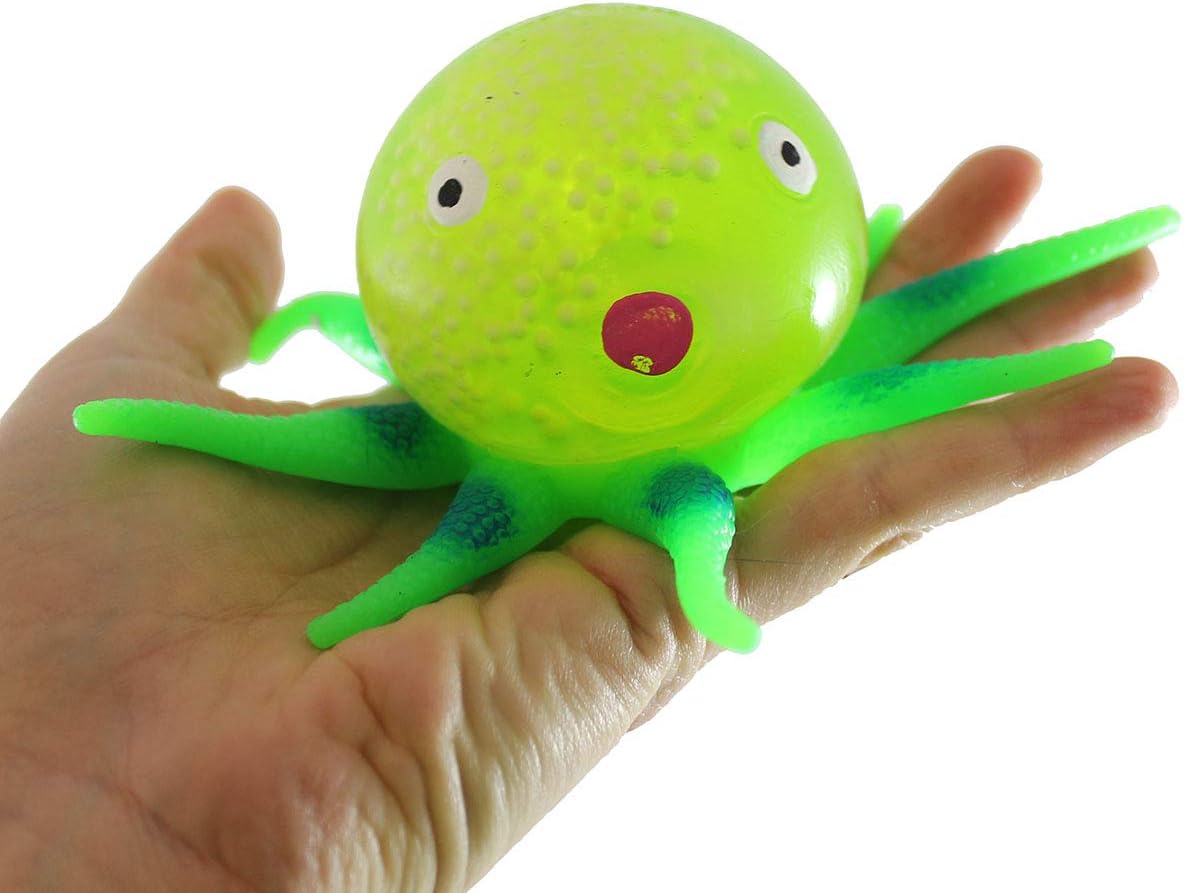 Curious Minds Busy Bags Gel Octopus Stress Ball - Squishy Toy - Sensory Fidget (Green)