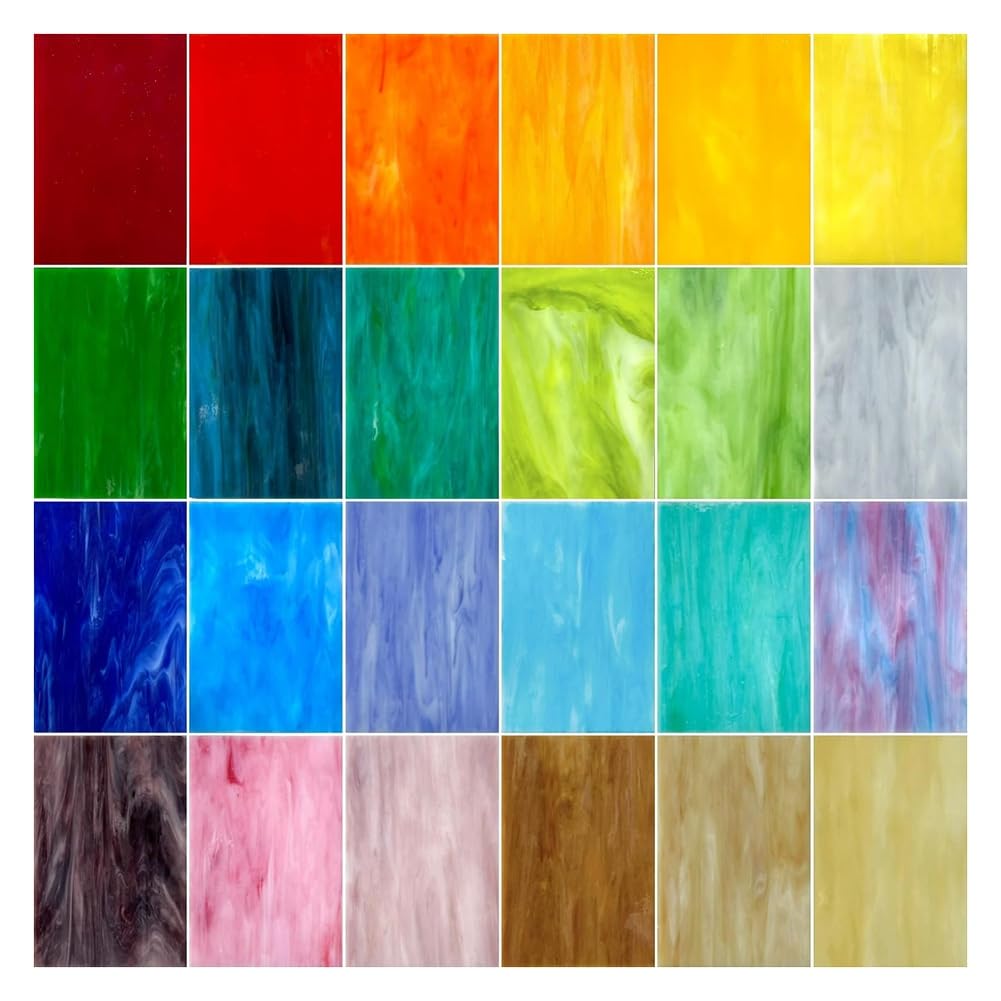 Hojas de vidrio templado de colores vibrantes para atrapasueños y decoración viva