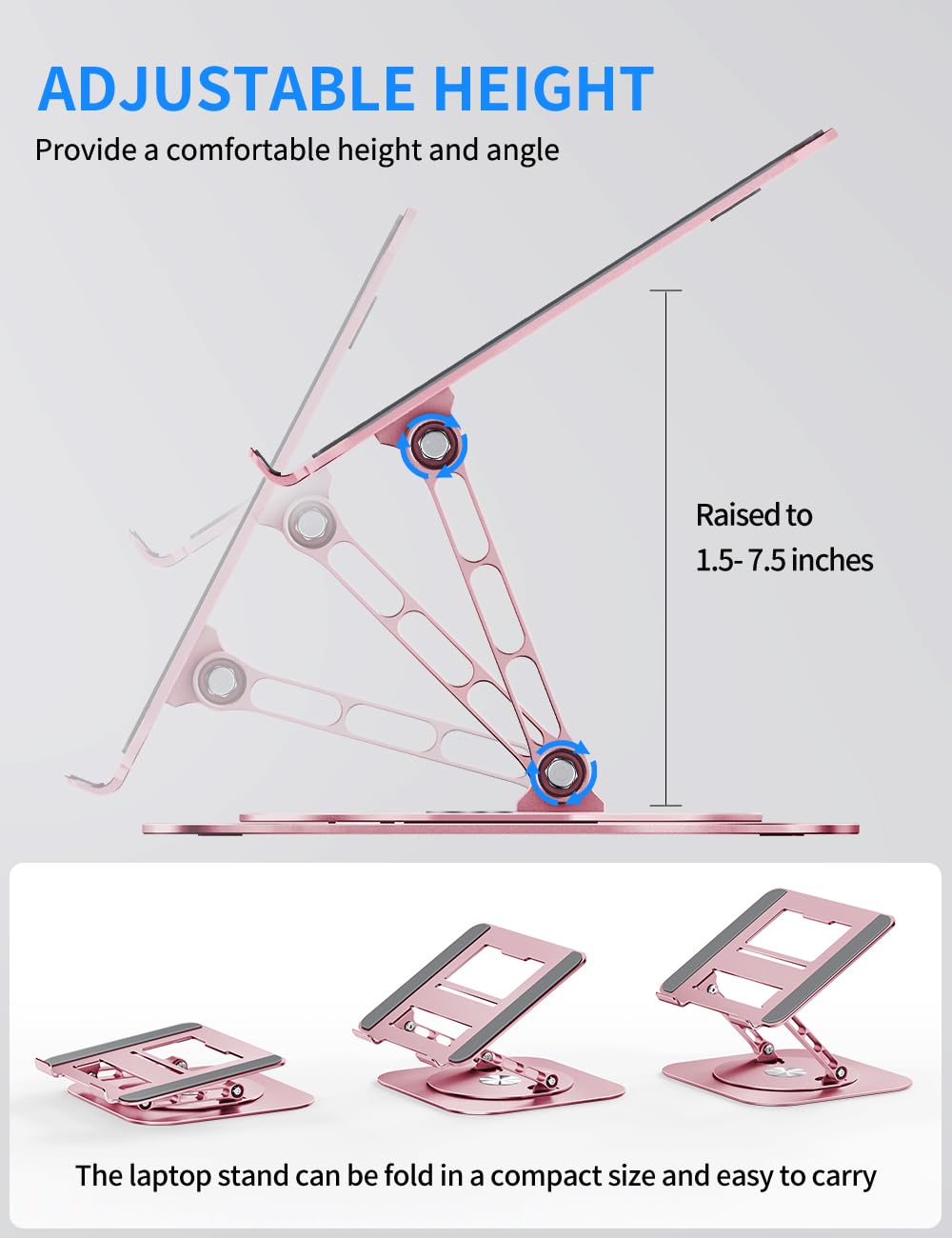 Supporto per laptop regolabile, supporto per computer con