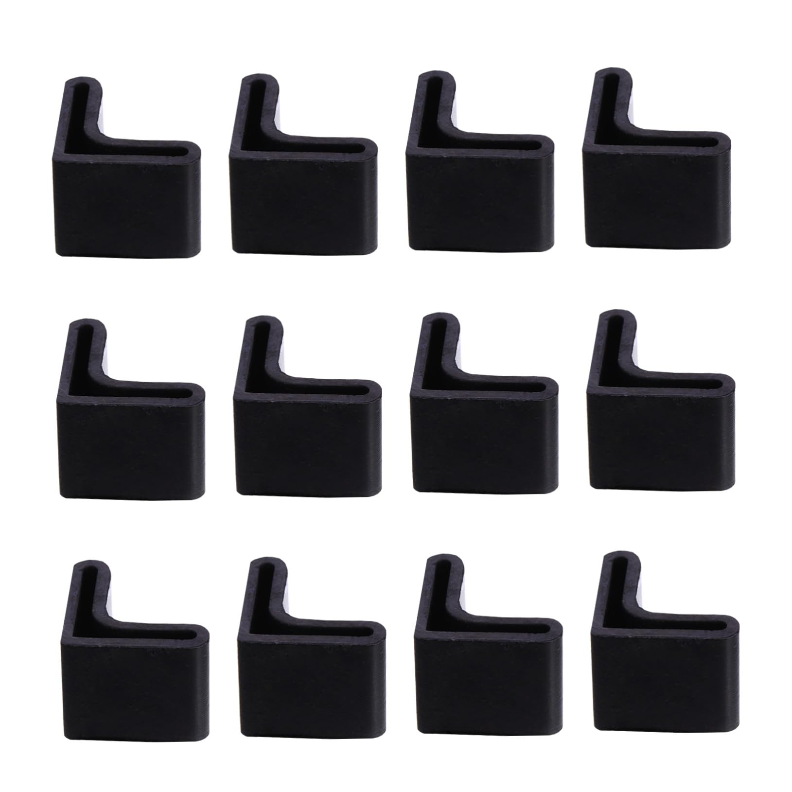Toddmomy 30pcs Shaped Rubber Angle Iron Caps Furniture Protector Pads Floor and Desk Leg Covers for Steel Frame Bed Frame Anti-slip Floor Protection