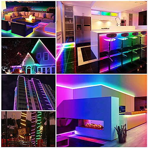 Image of ALITOVE Addressable LED Strip Neon Light WS2811 Dream Color Rainbow Programmable Digital LED Pixels Lights 6.6ft 216 LEDs for DIY LED Neon Letters Bar Signs Art Wall 12V DC, No Power and Controller
