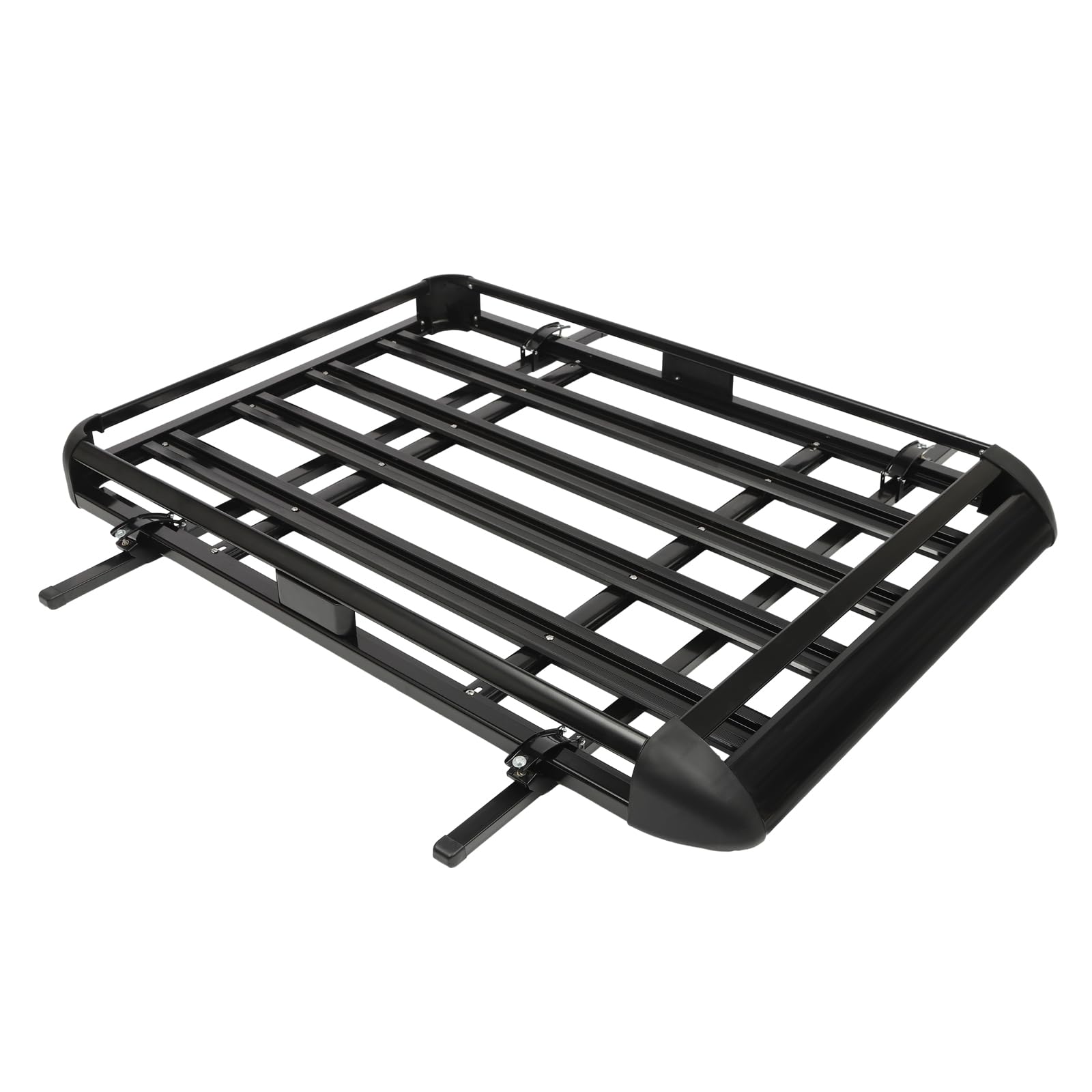 Portaequipajes universal de 160 cm, cesta para el techo del coche, cesta de aluminio, color negro, capacidad de peso de 150 kg, ancho ajustable de 100-135 cm (160 cm)