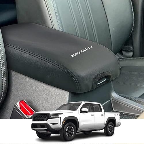 Miniatura 8 de Kakash Accesorios interiores personalizados para Nissan Frontier 2022 2023 Funda de cuero para consola central de apoyabrazos, protector impermeable