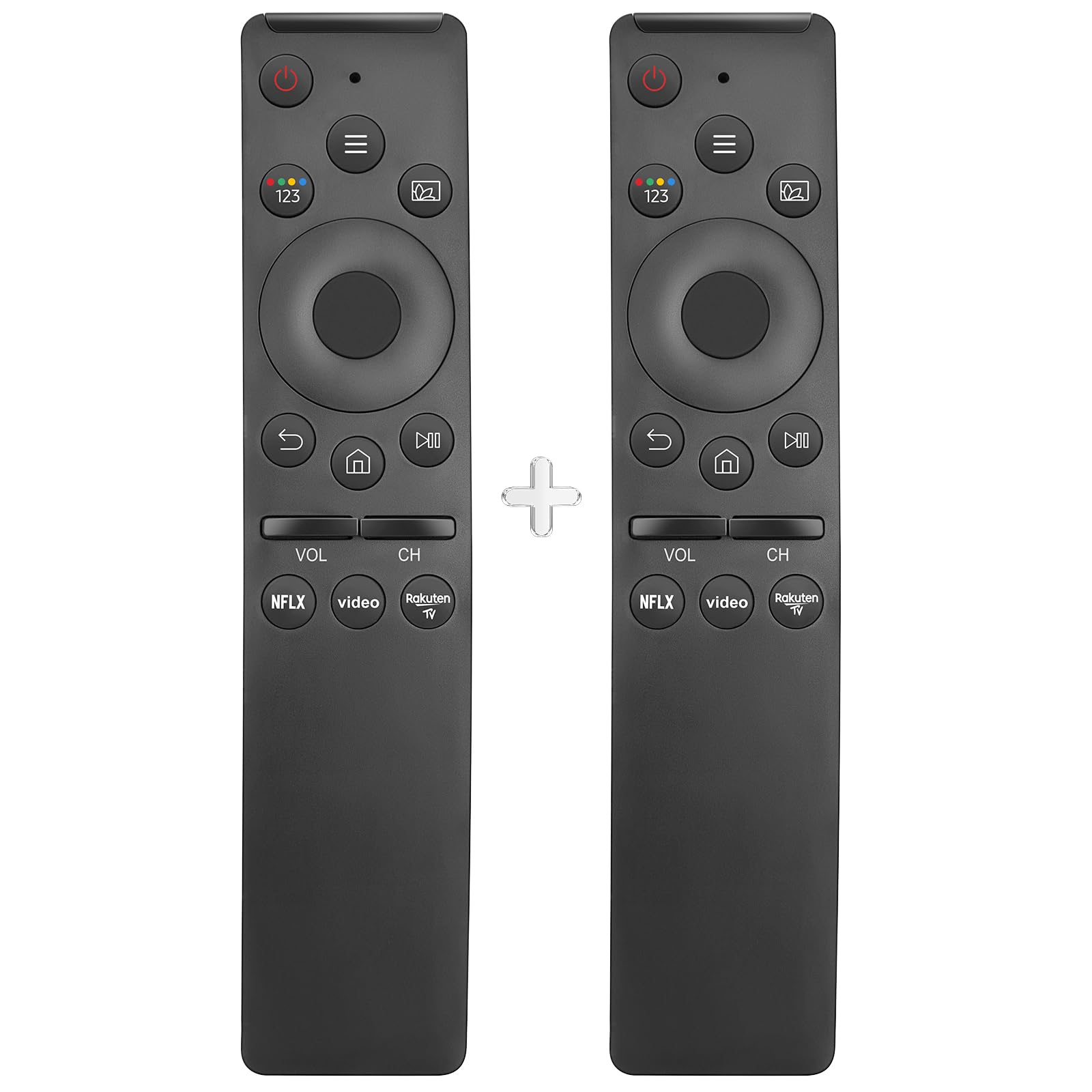 (Pack of 2) Universal Remote Controls for All Samsung TV LED QLED UHD SUHD HDR LCD Frame Curved Solar HDTV 4K 8K 3D Smart TVs, with Buttons for NeIflix, Rakuten TV
