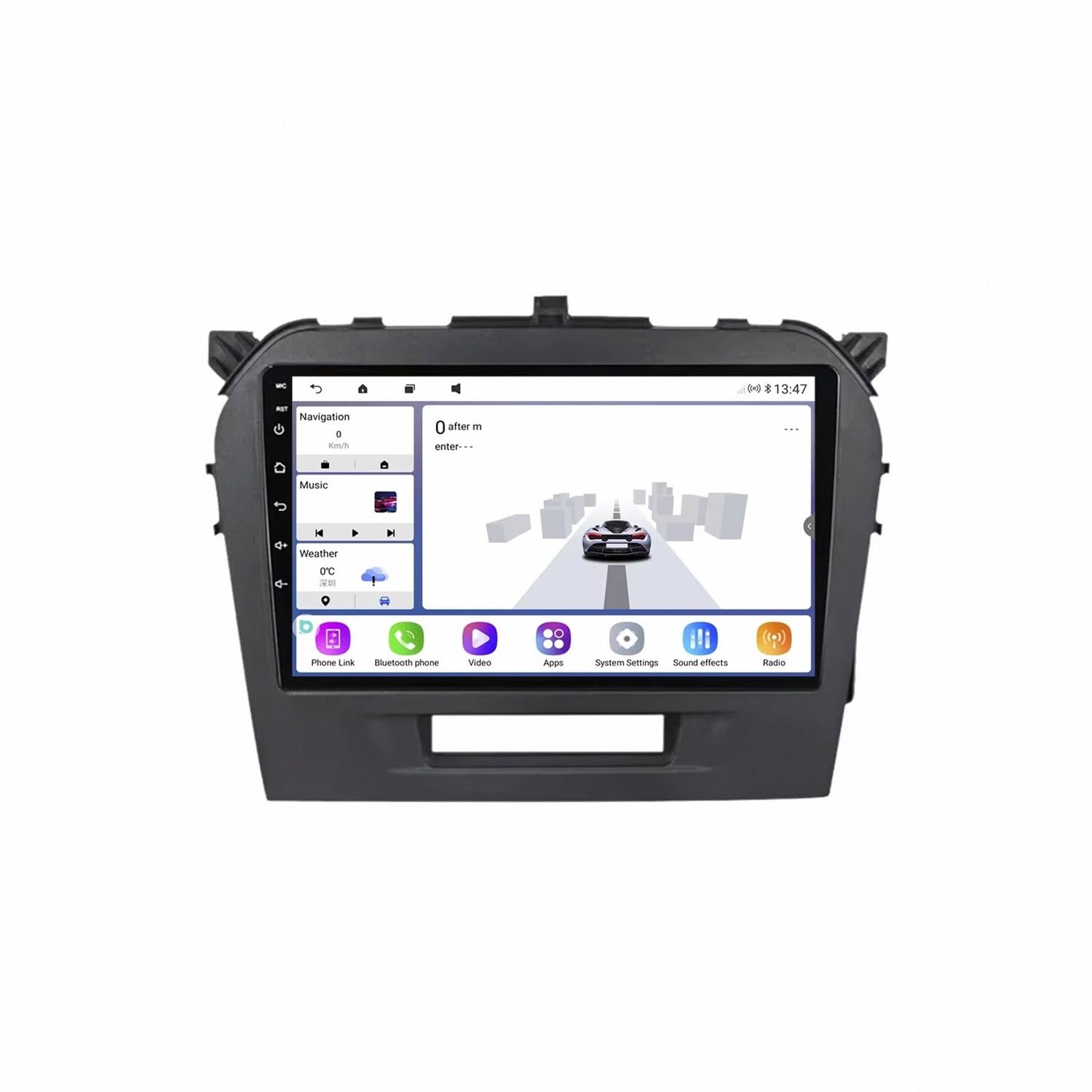 Car Stereo Carplay Radio de Coche para Suzuki Vitara 2014-2019 Soporta Bluetooth, Control Volante, USB, WiFi, 4G, Mirror-Link, GPS Navegador/Radio FM, 4 Nuclear 1G+32G