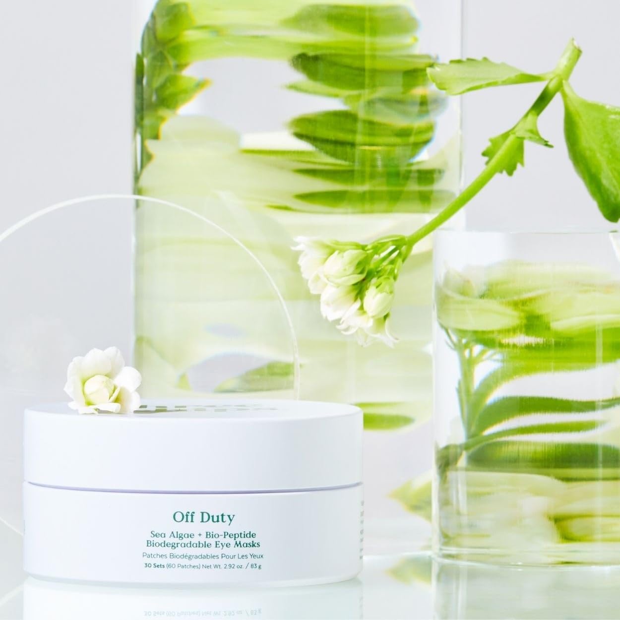 Three Ships - OffDuty Sea Algae + Bio-Peptide Smoothing Biodegradable Eye Masks | Firm, Smooth, Refresh Under Eye Skin | Cruelty-Free, Vegan, Paraben-Free, Sensitive Skin Safe (30 Sets | 2.96 oz)