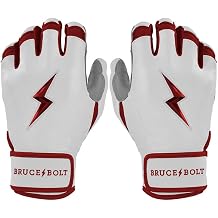 BRUCE BOLT Chrome Series Short Cuff Batting Gloves - Multiple Colors - Adult & Youth Sizes