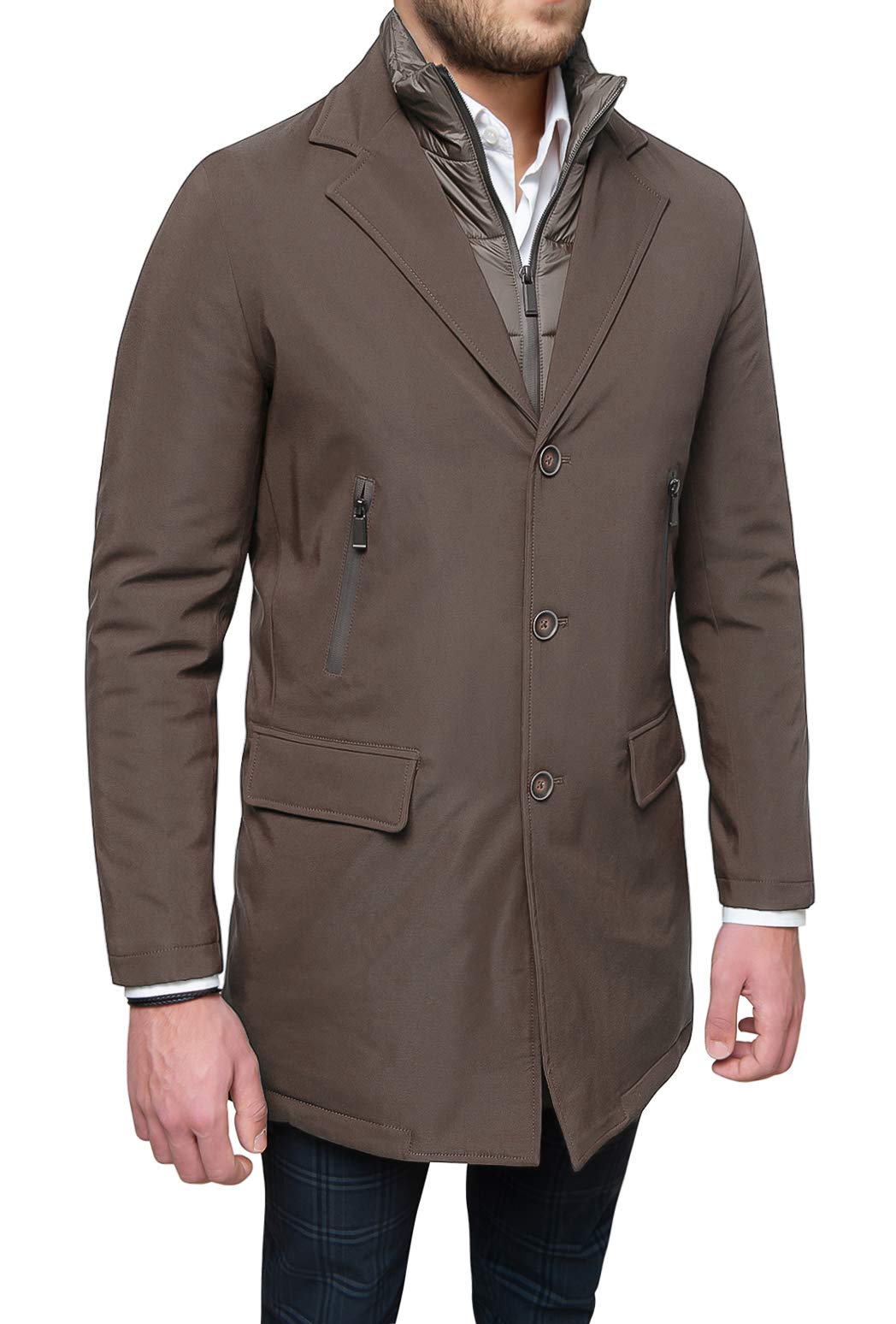 Giaccone piumino uomo Sartoriale giacca Soprabito Elegante casual Invernale