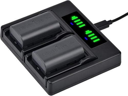 Batmax 2 baterías BN-VF808 BNVF808 de 1750 mAh + cargador USB LED rápido con puerto tipo C para JVC BN-VF815BN-VF823 BN-VF823U y JVC Everio GZ-MG130