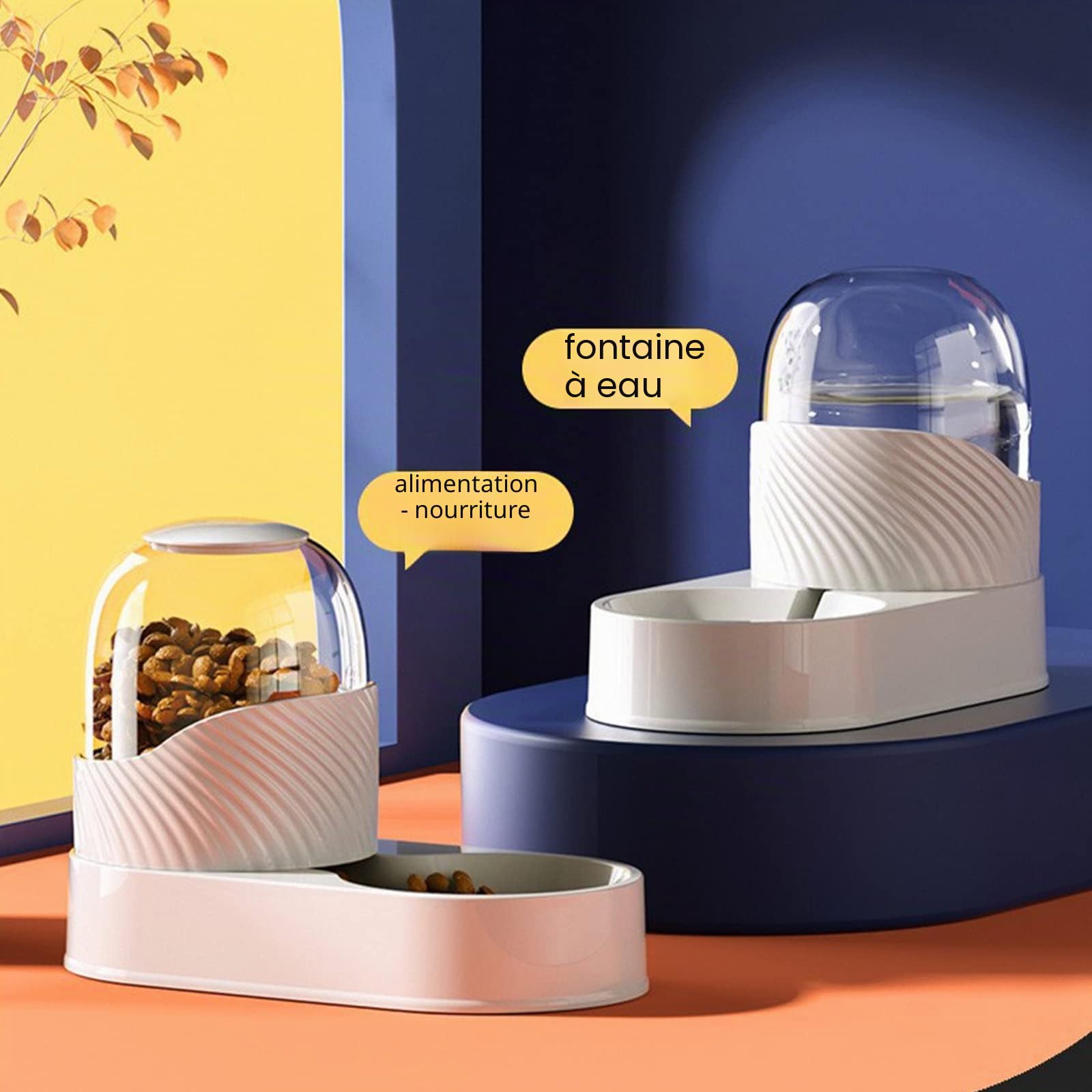 Mangeoire automatique pour chien et chat - Distributeur d'eau - 2 l - Gamelle auto-alimentée et arrosoir - Pour chiens de petite et moyenne taille
