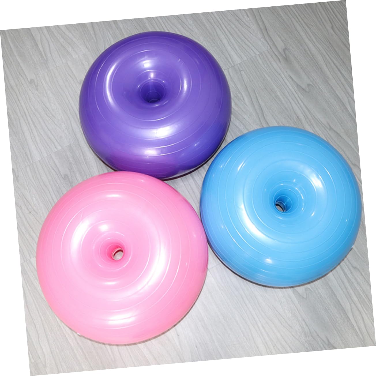 Abaodam Donut Yogaball Explosionsgeschützt aus PVC mit Luftpumpe, Blau