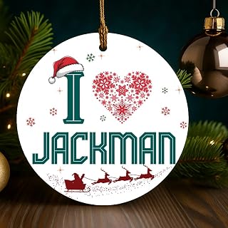 I Love Jackman Christmas Ornament 2025 – Holiday Tree Decoration for Travelers Families Friends – Ornament City Pride Keepsake Gift Hometown Housewarming 3 Inches