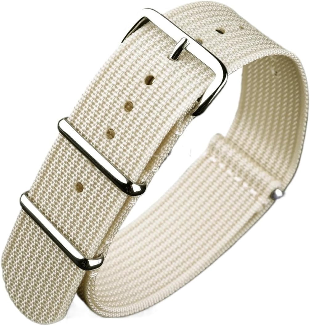 1pcs Ribbed Nylon Watch Band 22mm Comfortable Watch Straps Loop Military Washable Blet