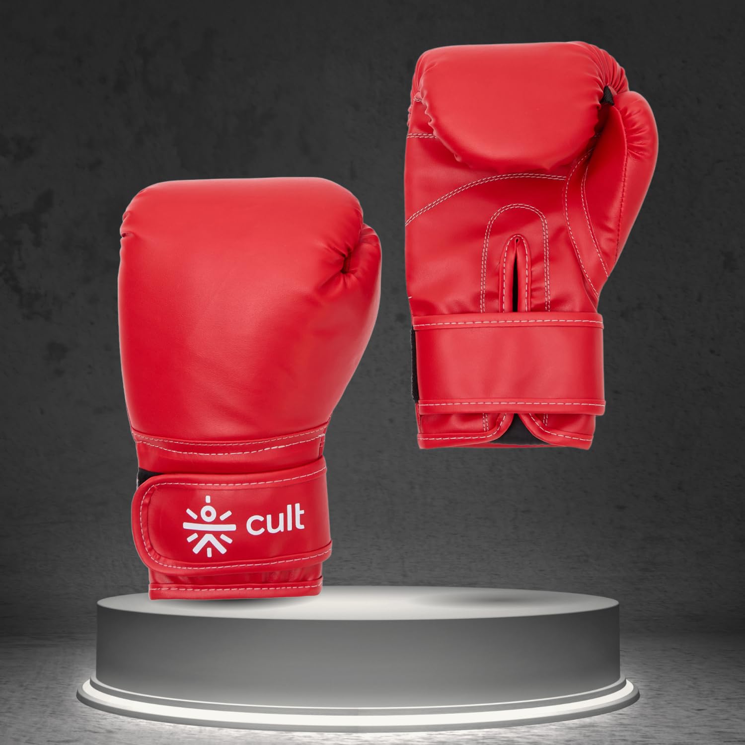 Cult Neo Boxing Gloves 16 OZ – Pro-Style Training Gloves for Sparring, Heavy Bag & Mitt Work – Premium PU Leather, Shock Absorbing Padding, Ergonomic Design with Wrist Support – Red