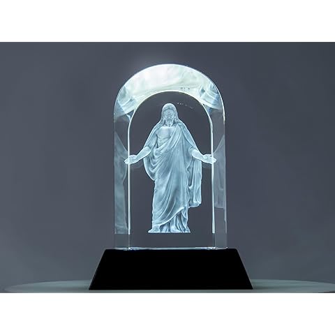 3D Laser Engraved Statue & LED Lighted Base