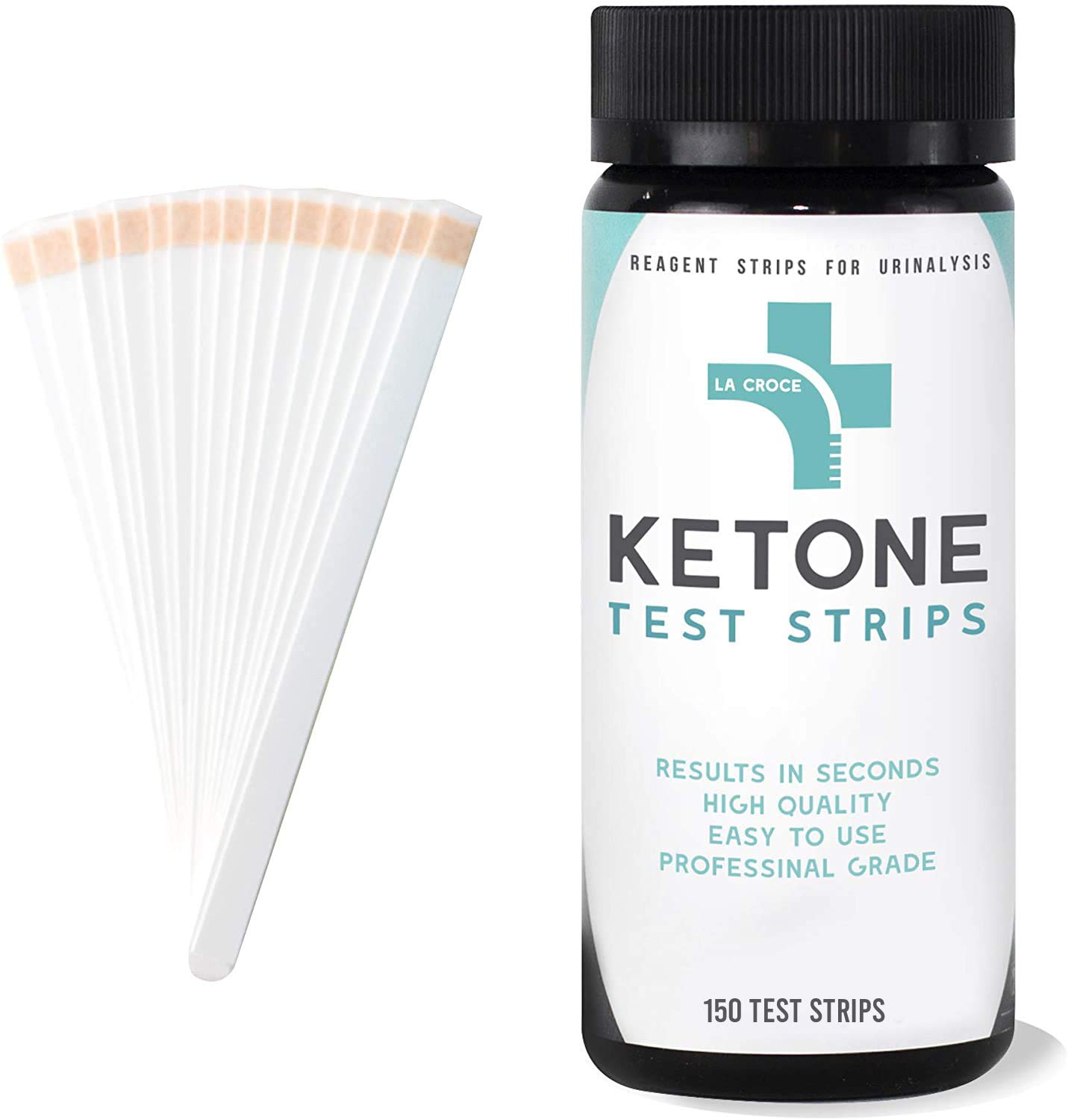 Ketone Keto Urinal Test Strips, 150 Strips - Perfect for Ketogenic, Low Carb, Atkins & Paleo Diets, and Ketogenic Measurement, Accurate Result in 15 Seconds,