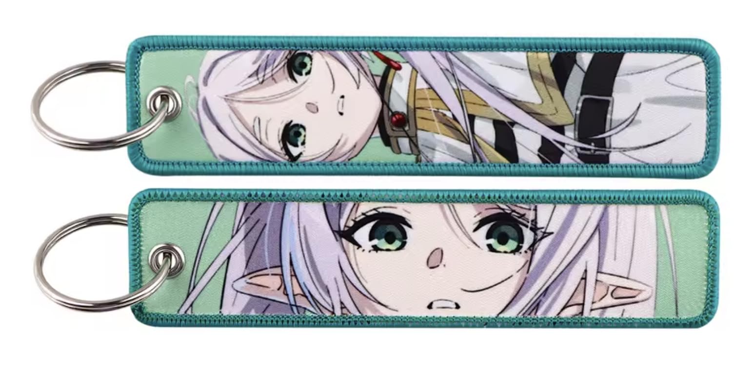 Pinstant Unisex Mixed Frieren Beyond Journey's End Anime Manga Himmel Keychain Key Tag Chain Fob Ring