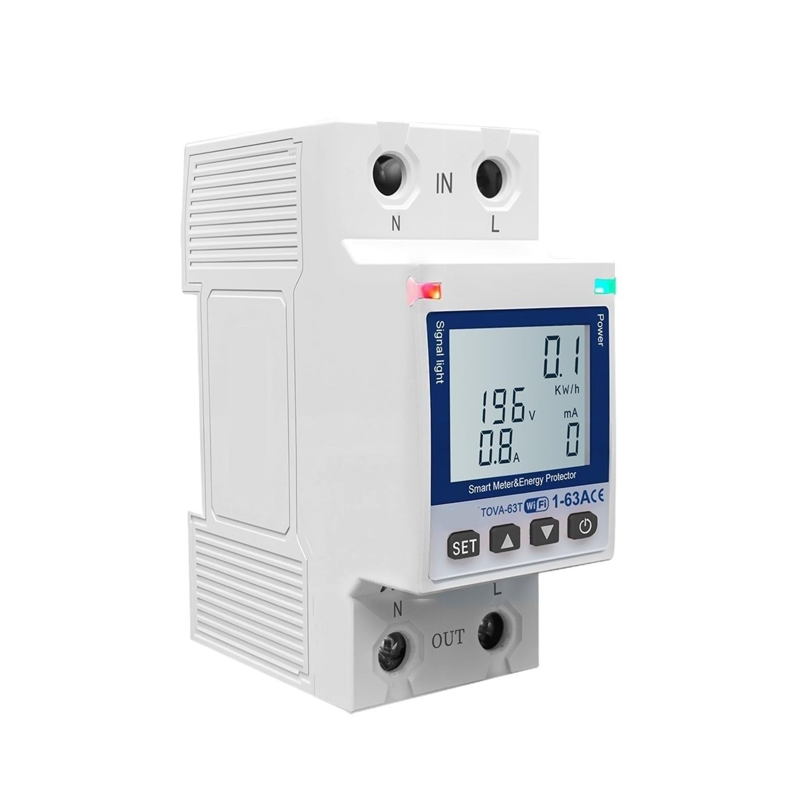 Leistungsschalter-Energiezähler 63A, 110V 220V Timer