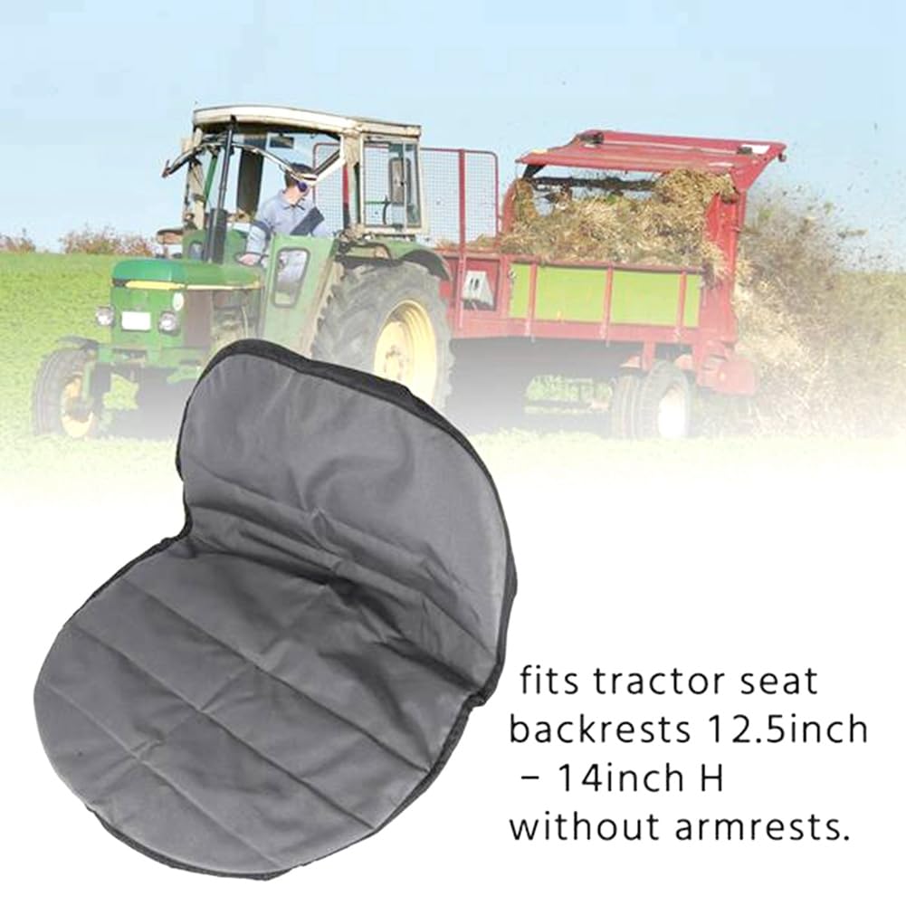 Universal para Asiento de Tractor, Cortacésped, Acolchada, Cómoda, Bolsa de Almacenamiento, Mediana (Gris)