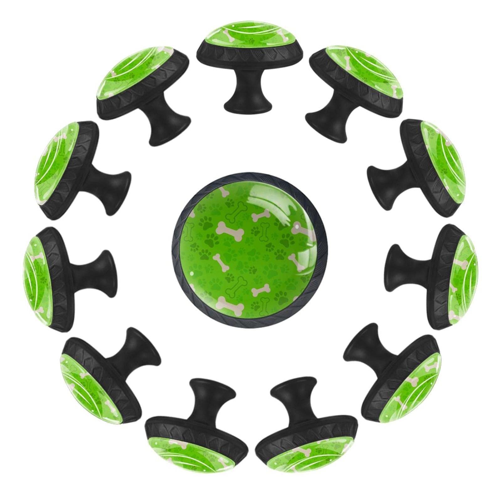 Boutons de tiroir ronds pattes de chien vert 35 mm pour rénover facilement une commode