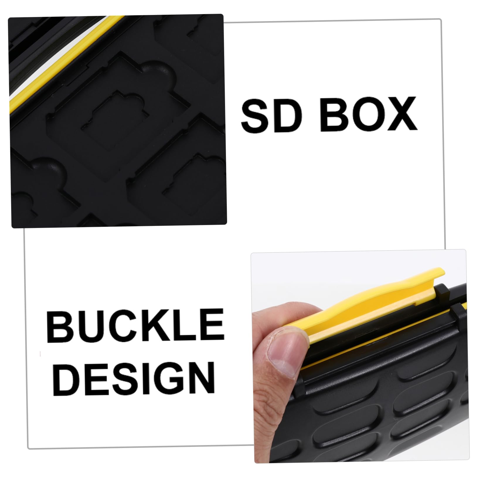 KICHOUSE Memory Card Box Waterproof Card Holder 12 Slots Durable Compact for Camera Phone Storage