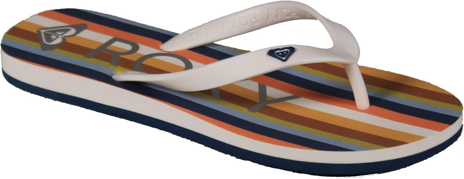 Roxy 女の子用 タヒチ サンダル - ホワイト/マルチ