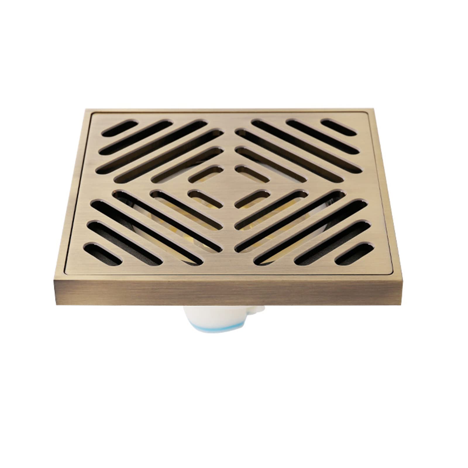 Drain carré de douche laiton drain de sol salle de bain avec grille amovible motif Quadrato