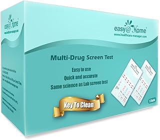 5 Pack Easy@Home 10 Panel Instant Drug Test Kits - Testing Marijuana (THC), Opiate(OPI 2000), Cocaine(COC), AMP, BAR, BZO, MDMA, MET, MTD, PCP - Urine Dip Drug Testing -#EDOAP-3104