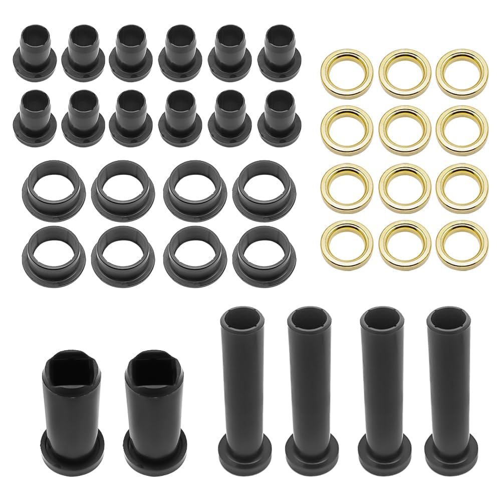 Kit bagues bras suspension arrière pour Polaris Sportsman 500 400 Xplorer | pour Polaris Sportsman 500 96-02, Sportsman 335 400 700 99-02, Xplorer Worker Diesel, Kit silentblocs A-Arm avec entretoises