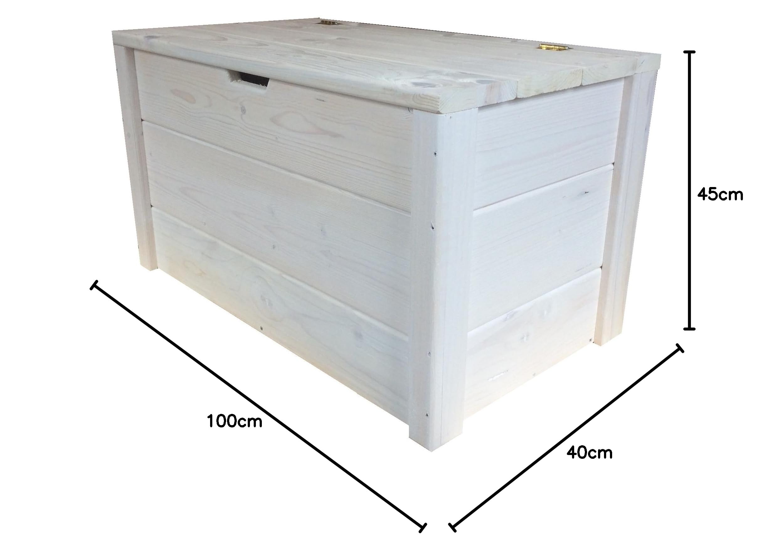 TOTAL WOOD 2012 Cassapanca baule contenitore porta legna porta oggetti in legno 100x40x45 CM