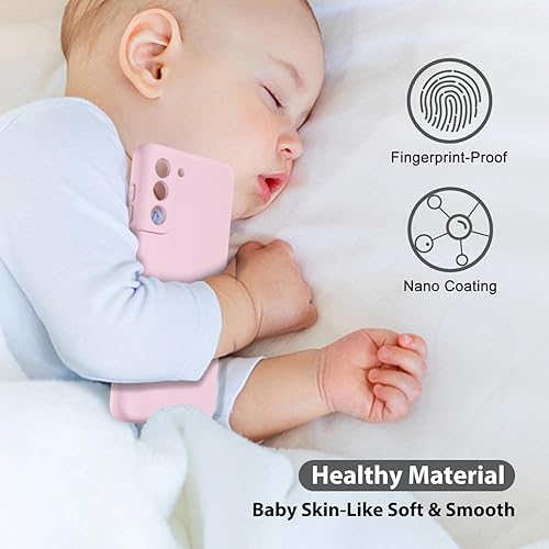 Miniatura 6 de oakxco Funda para teléfono Samsung Galaxy S21 de silicona líquida, bonita funda de gel suave de goma TPU lisa para mujeres y niñas, diseño estético,