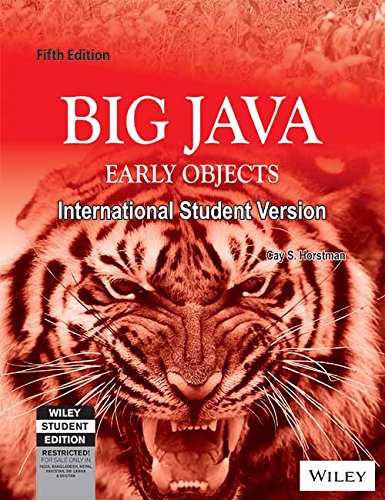 Big Java Early Objects 5Th Edition