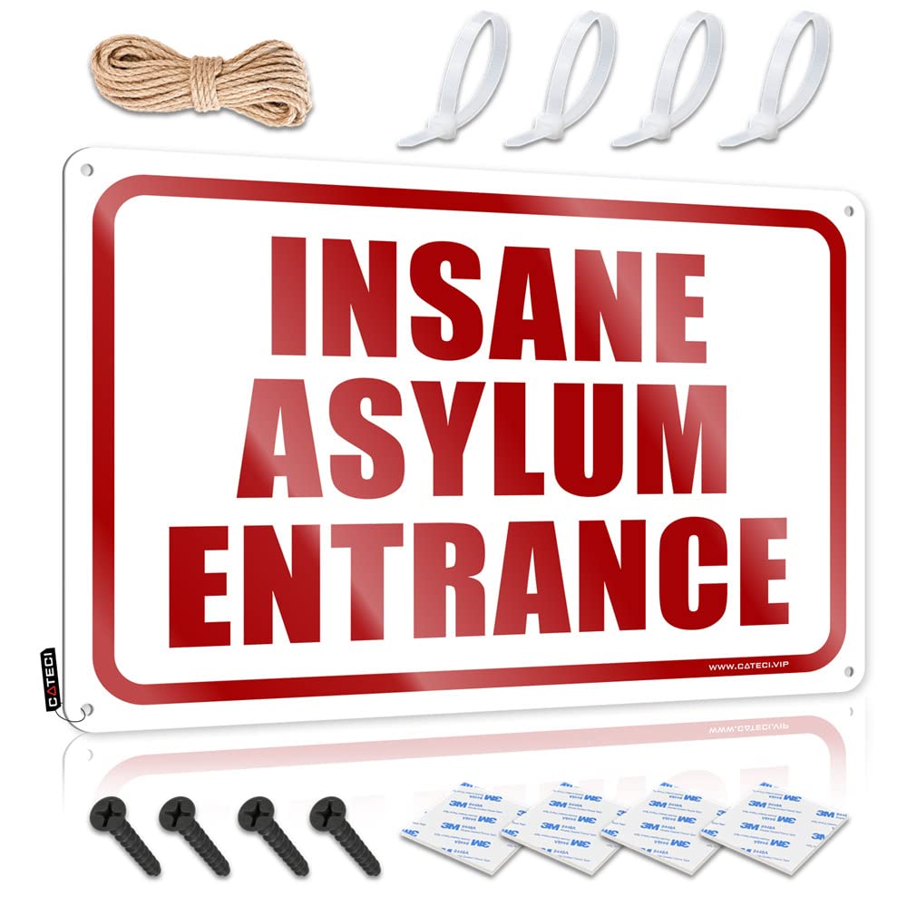 Fzfn Men's Colour Retro Wall Decor Backyard Classy Custom Insane Asylum Entrance - Easy To Hang Art(30X40cm)