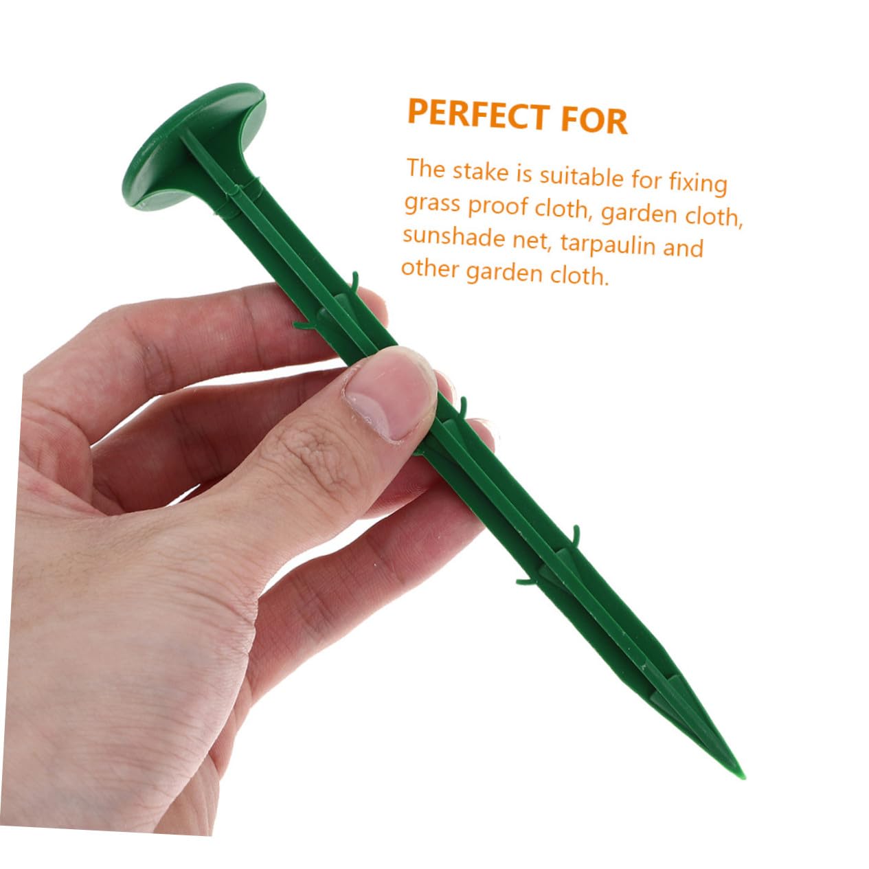 Estacas de Plástico para Jardinería y Fijación de Césped Exterior para Jardín, Uso en Plantas y Paisajismo, 16 Cm, Diseño Punta Afilada, Fácil Instalación, Anclaje Seguro y Césped