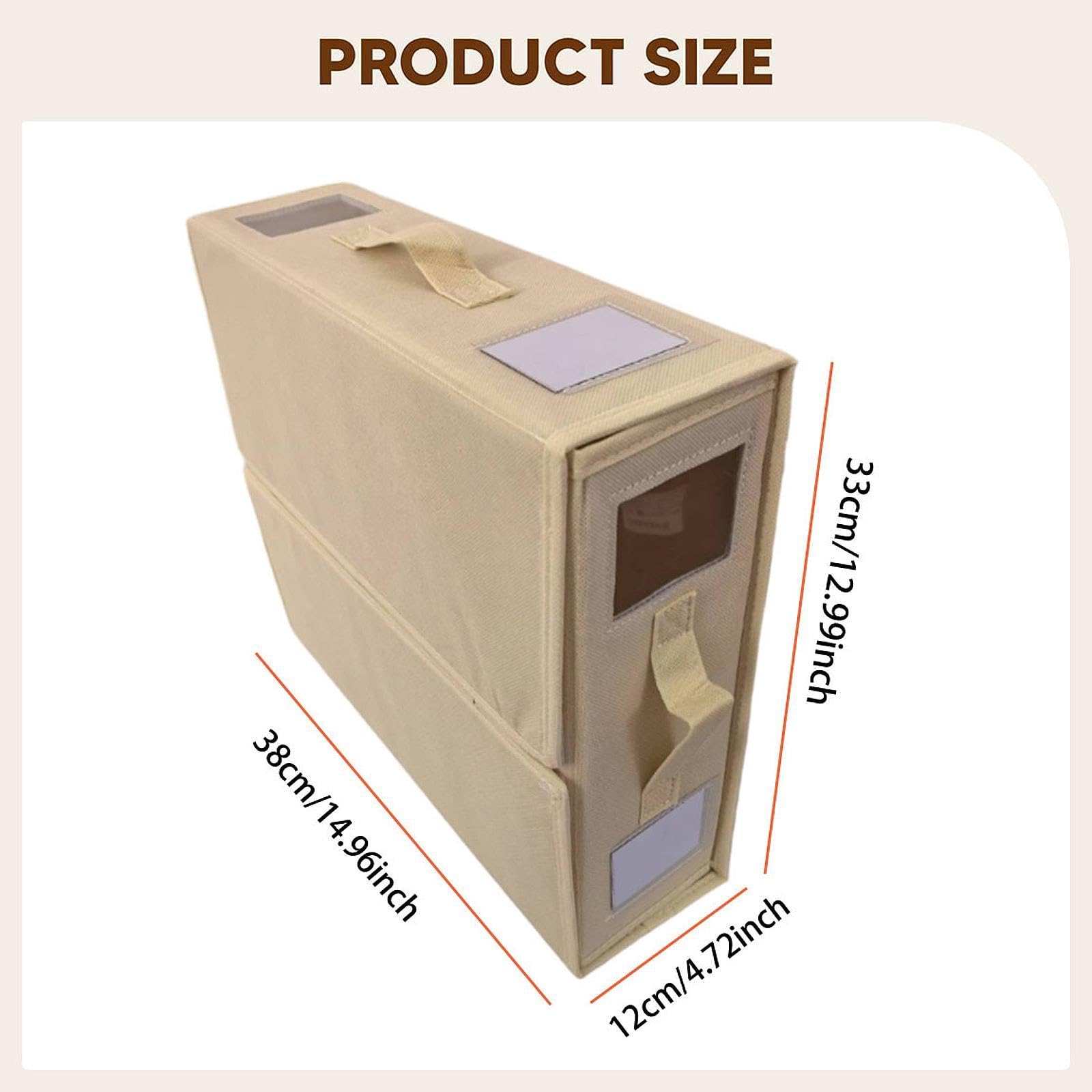 Baoblaze Organizzatore per Lenzuola per Armadio, Contenitore Pieghevole per Biancheria da Letto, Copripiumino, Asciugamani, Coperte, organizzazione della casa, Beige