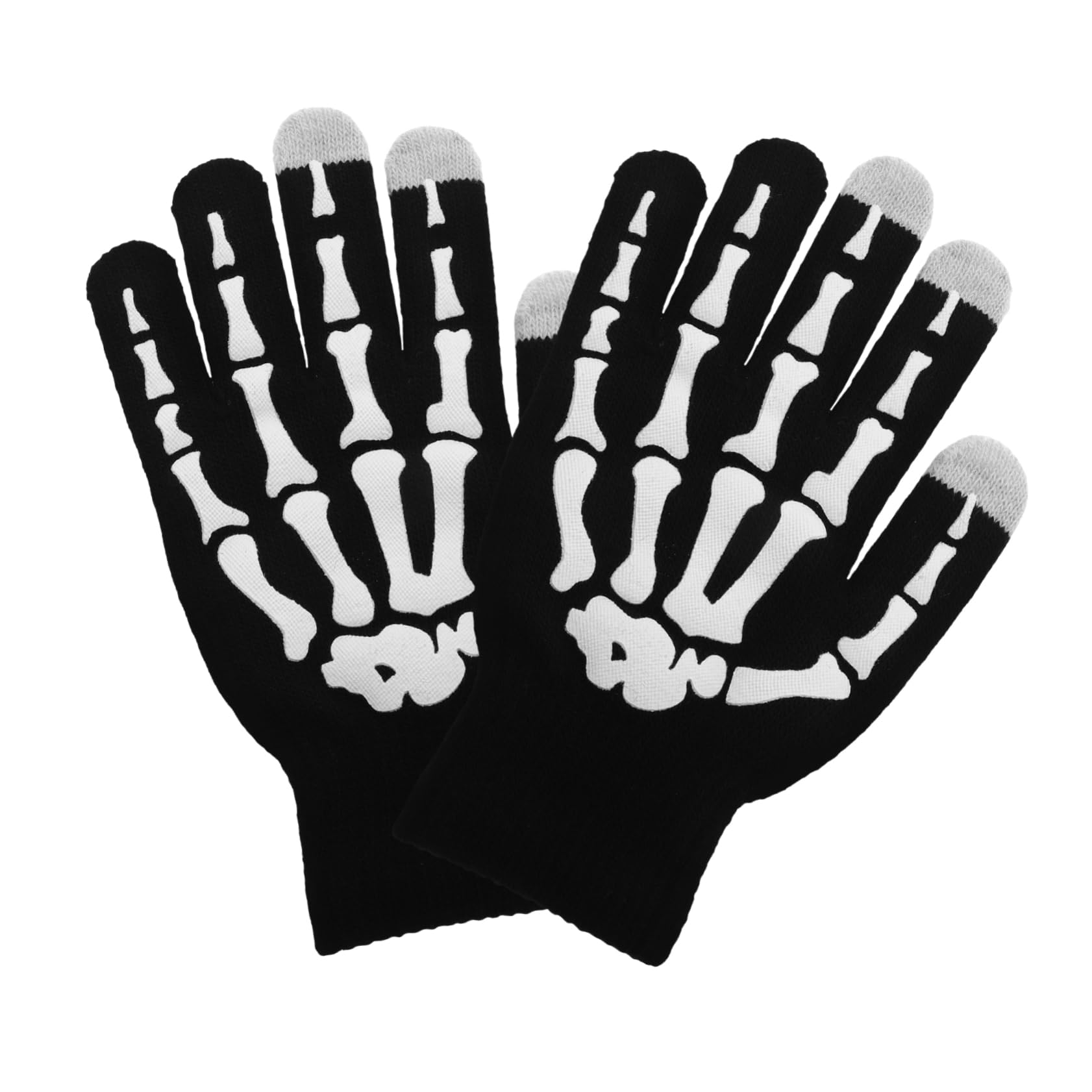 Gogogmee 2pcs Skull Gloves Hand Warmers Gloves Touchscreen Motorcycle Riding Cycling Winter Driving