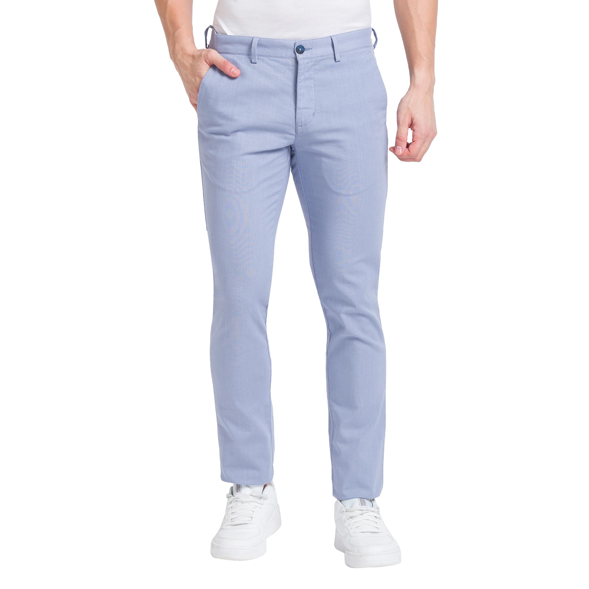 park avenue Neo Fit Medium Blue Trouser for Men-picture-54