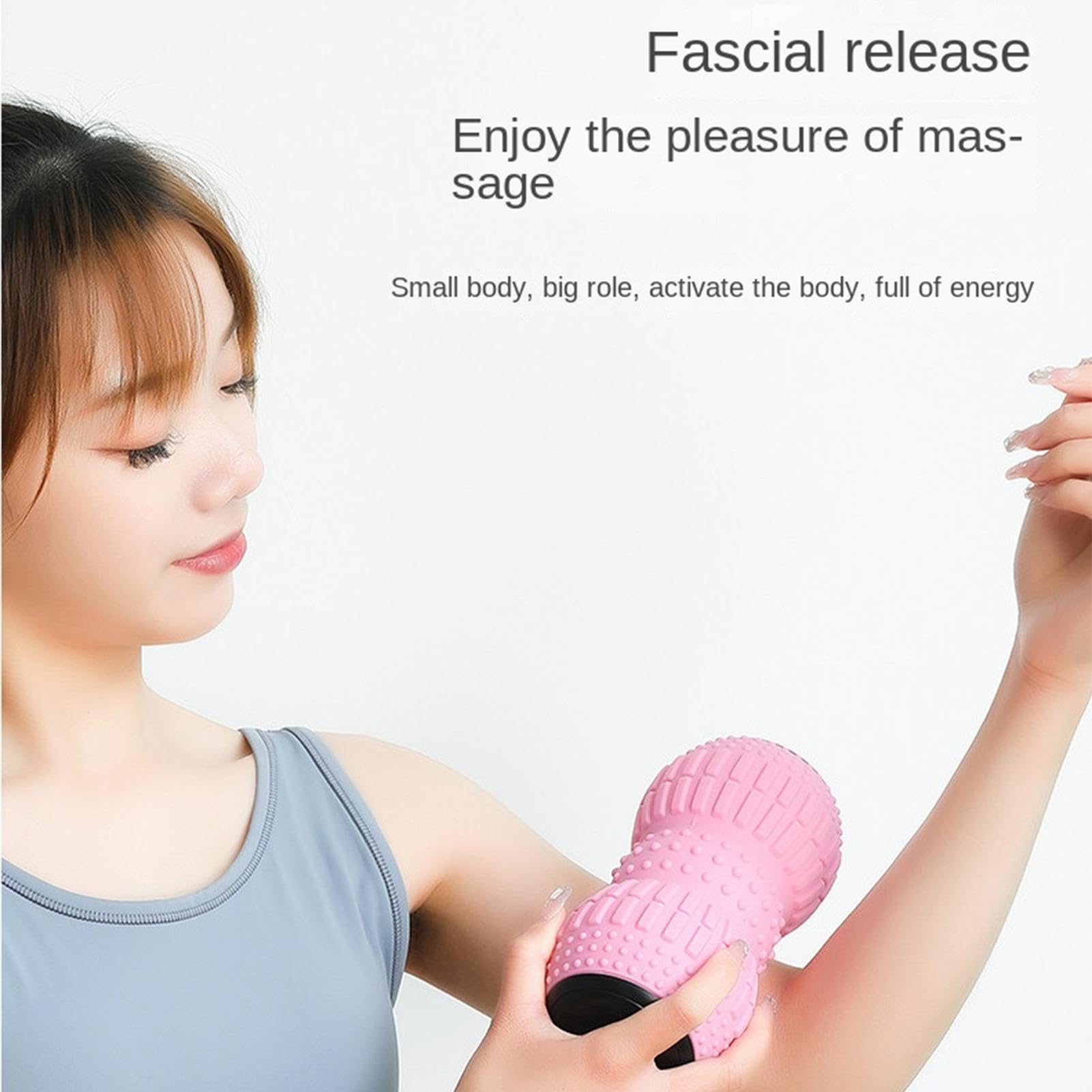 Balle de Massage Vibrante Rouleau de Massage Vibrant 3 Vitesses | Rouleau Vibrant Rechargeable Pour Après-Entraînement Travail Gym Maison Récupération Sportive Fitness Yoga